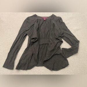 Epic Threads Size Large Girls Drape Front Cardigan Sweater Gray